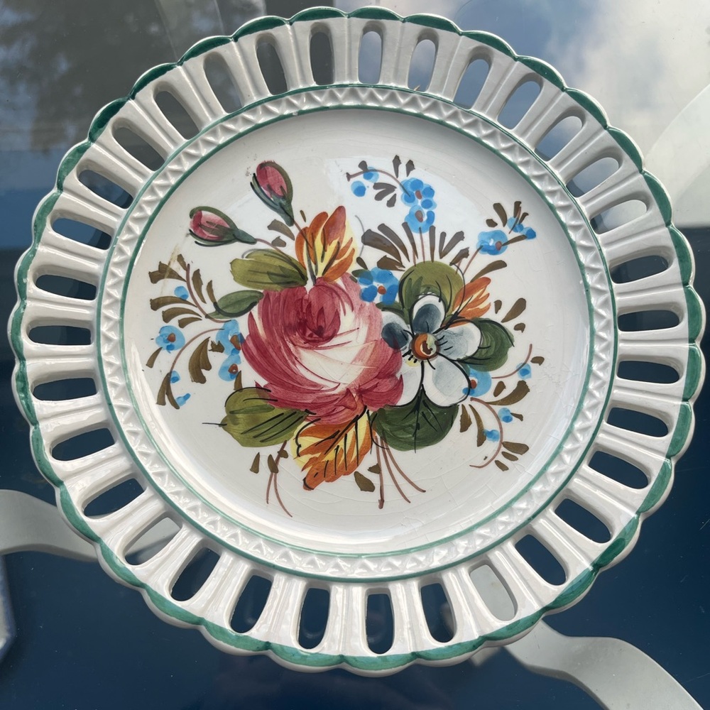 Vintage Nora Fenton lattice Italian plate